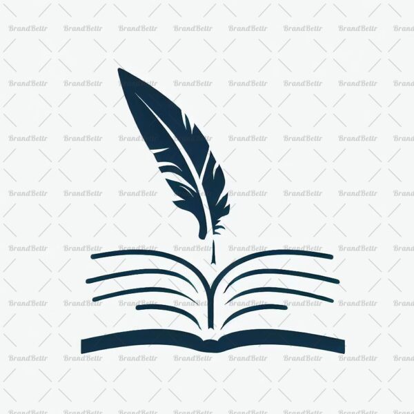 Offenes Buch und Feder